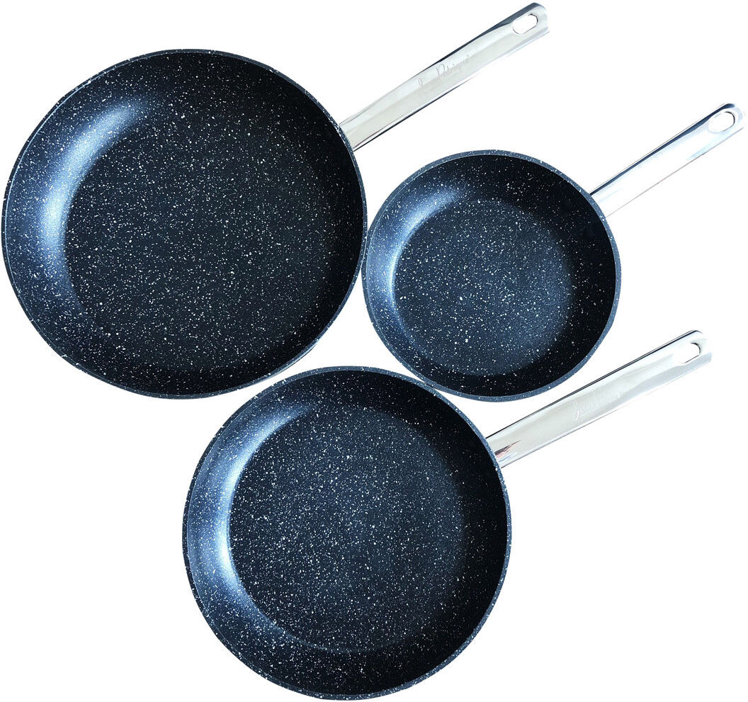 Jean Patrique 3 -Piece Non-Stick Frying Pan Set Granite