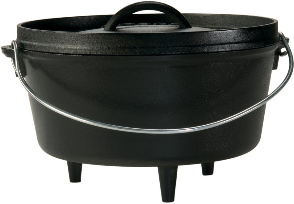 Lodge Camp Cast Iron Round Dutch Oven Black 4.7 L
