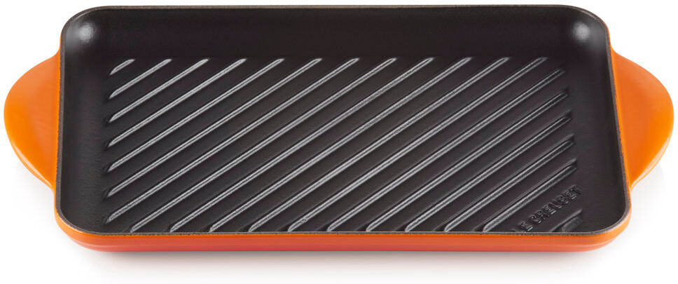 Le Creuset Cast Iron Rectangular Grill 32cm Volcanic 21.8cm W