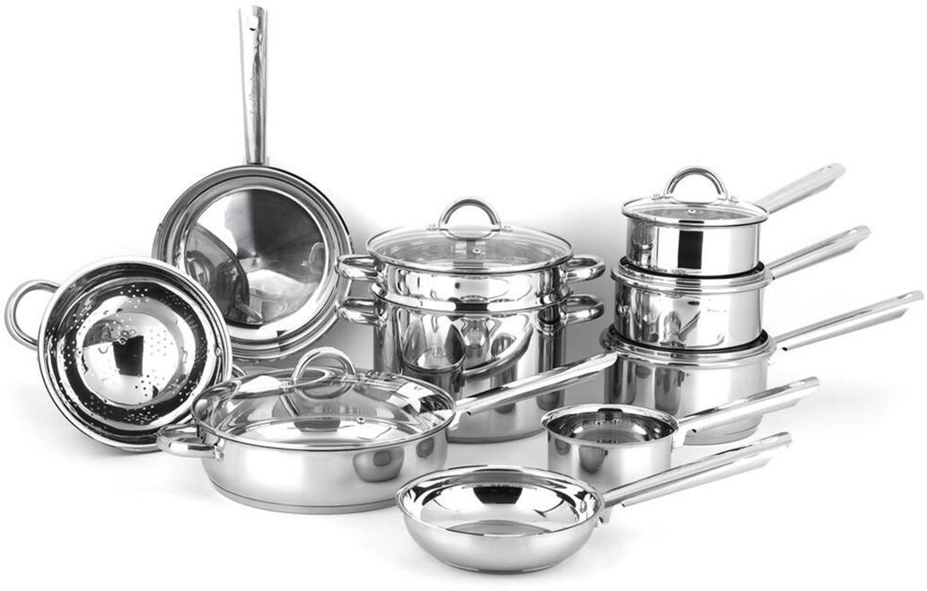Jean Patrique 10 Pieces Stainless Steel Non Stick Cookware Set Silver 13