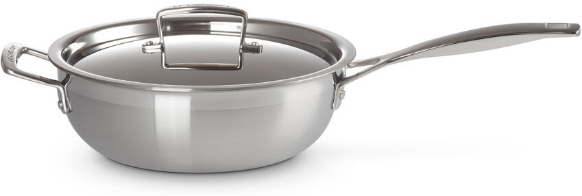 Le Creuset Classic 3-ply Stainless Steel Non-Stick Chefs Pan 24cm Stainless Steel 3.3L