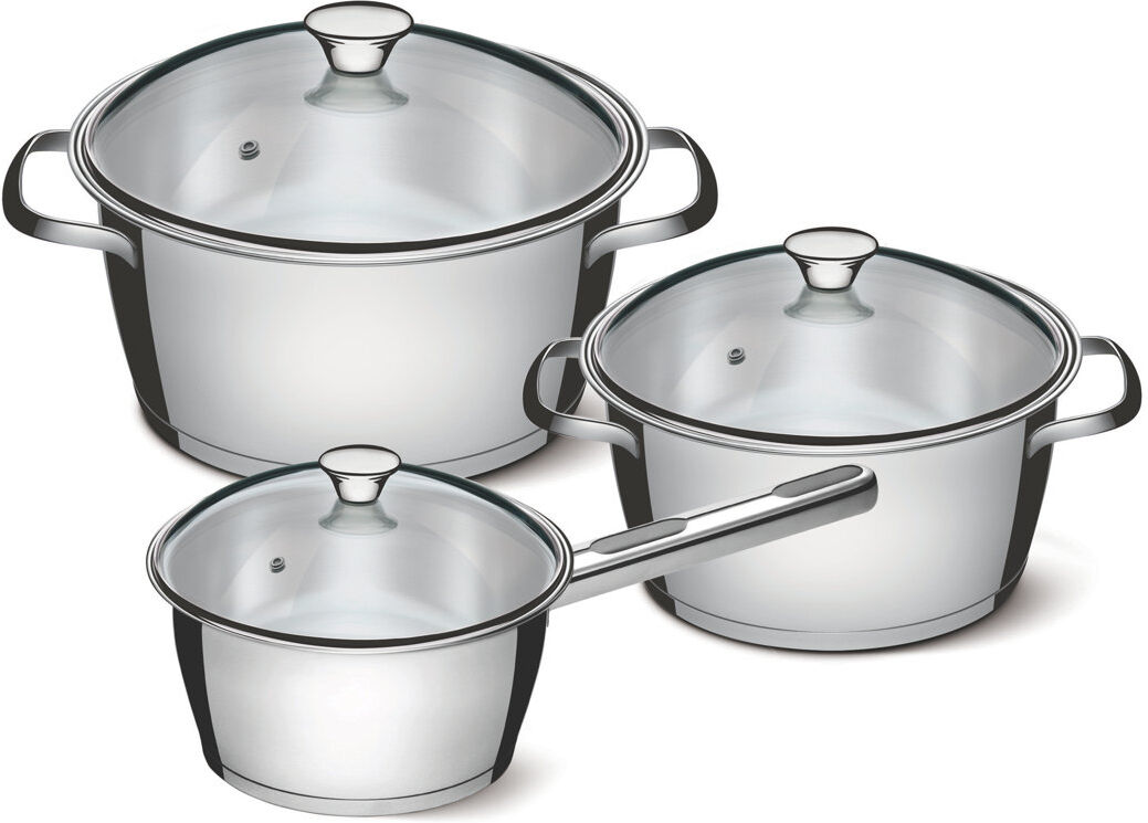Tramontina 3 Pieces Stainless Steel Cookware Set Silver 6