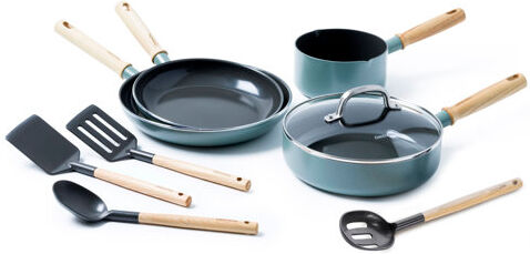 GreenPan Mayflower 8 Piece Ceramic Non Stick Cookware Set GreenPan  - Size: 43cm H X 25cm W X 8cm D GreenPan Mayflower 8 Piece Ceramic Non Stick Cookware Set GreenPan  - Size: 43cm H X 25cm W X 8cm D