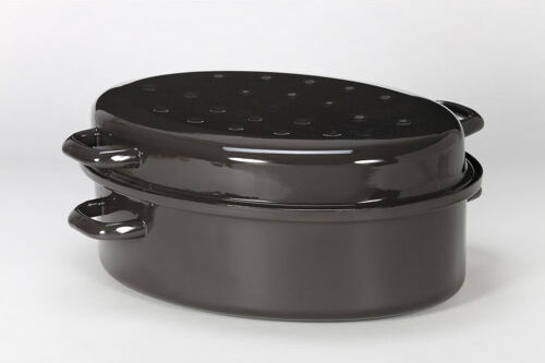 Karl Kruger Steel Oval Casserole Karl Kruger Size: 10.5 l  - Size: 16cm H X 24cm W X 24cm D Karl Kruger Steel Oval Casserole Karl Kruger Size: 10.5 l  - Size: 16cm H X 24cm W X 24cm D