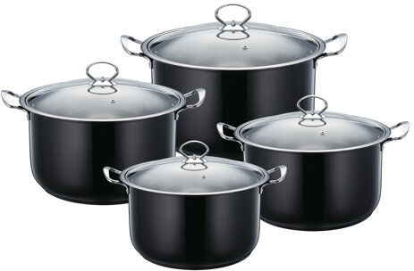 SQ Professional Gems 4 Pieces Stainless Steel Cookware Set SQ Professional Colour: Black Runner 60 x 240cm SQ Professional Gems 4 Pieces Stainless Steel Cookware Set SQ Professional Colour: Black Runner 60 x 240cm