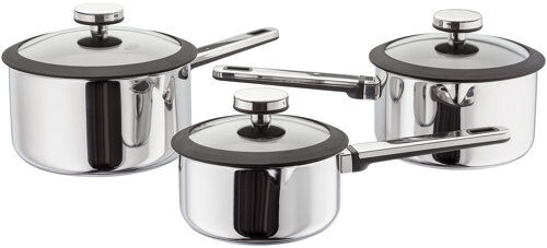 Stellar Stay Cool 3 Piece Stainless Steel Non Stick Cookware Set Stellar  - Size: 24cm H x 16cm W x 16cm D Stellar Stay Cool 3 Piece Stainless Steel Non Stick Cookware Set Stellar  - Size: 24cm H x 16cm W x 16cm D