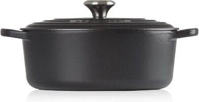 Le Creuset Signature Cast Iron Round Casserole Le Creuset Colour: Black, Width: 37cm, Capacity: 4.7 L  - Size: 20cm