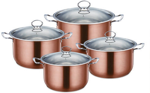 SQ Professional Gems 4 Pieces Stainless Steel Cookware Set SQ Professional Colour: Copper Rectangle 80 x 150cm SQ Professional Gems 4 Pieces Stainless Steel Cookware Set SQ Professional Colour: Copper Rectangle 80 x 150cm