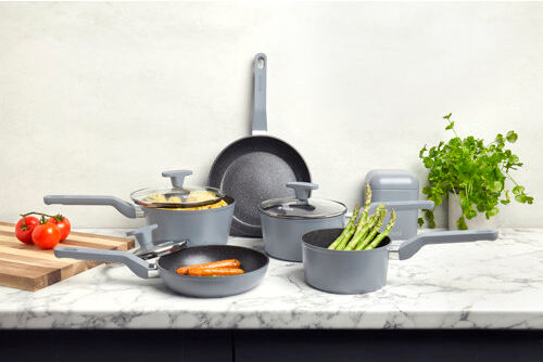 Haden 8 Piece Aluminum Non Stick Cookware Set HADEN 28cm H X 24cm W X 20cm D Haden 8 Piece Aluminum Non Stick Cookware Set HADEN 28cm H X 24cm W X 20cm D