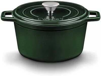 Castey Cast Iron Round Casserole Castey Colour: Dark Green, Width: 14cm  - Size: Mini (Under 3 Quarts) Castey Cast Iron Round Casserole Castey Colour: Dark Green, Width: 14cm  - Size: Mini (Under 3 Quarts)