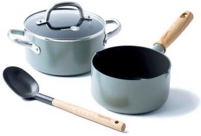 GreenPan Mayflower 3 Piece Non Stick Set GreenPan  - Size: 47cm H X 28cm W X 10cm D GreenPan Mayflower 3 Piece Non Stick Set GreenPan  - Size: 47cm H X 28cm W X 10cm D