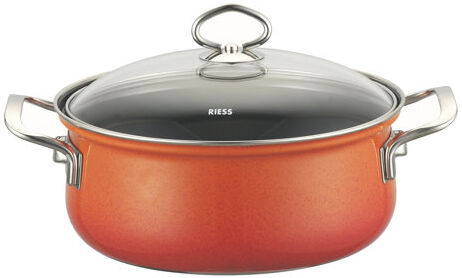 Riess Kelomat Corall Enamel Casserole Riess Kelomat Size: 18 cm  - Size: 26cm Diameter Riess Kelomat Corall Enamel Casserole Riess Kelomat Size: 18 cm  - Size: 26cm Diameter