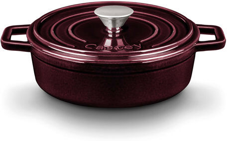 Castey Low 1.95 L Cast Iron Round Braiser Castey Colour: Burgundy  - Size: 90cm H X 41cm W X 49cm D Castey Low 1.95 L Cast Iron Round Braiser Castey Colour: Burgundy  - Size: 90cm H X 41cm W X 49cm D