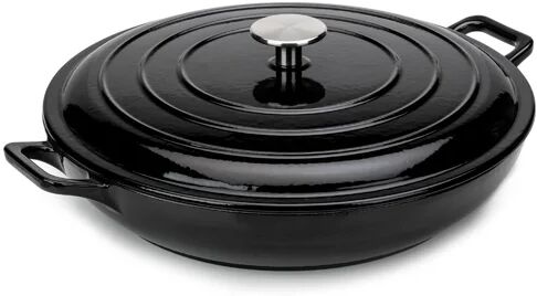 Symple Stuff Clothilde Dutch Induction Cast Iron Round Casserole Symple Stuff Colour: Black, Capacity: 3.4L  - Size: 70cm H X 110cm W X 45cm D Symple Stuff Clothilde Dutch Induction Cast Iron Round Casserole Symple Stuff Colour: Black, Capacity: 3.4L  - Size: 70cm H X 110cm W X 45cm D