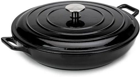 Symple Stuff Clothilde Dutch Induction Cast Iron Round Casserole Symple Stuff Colour: Black, Capacity: 3.4L  - Size: 70cm H X 110cm W X 45cm D