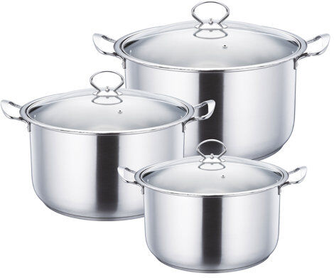 SQ Professional Gems 6 Piece Stainless steel Cookware Set SQ Professional Colour: Silver SQ Professional Gems 6 Piece Stainless steel Cookware Set SQ Professional Colour: Silver