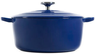 BK Cookware Bourgogne Cast Iron Round Casserole BK Cookware Colour: Royal Blue, Capacity: 4.2 L  - Size: 8cm H X 112cm W X 62cm D BK Cookware Bourgogne Cast Iron Round Casserole BK Cookware Colour: Royal Blue, Capacity: 4.2 L  - Size: 8cm H X 112cm W X 62cm D