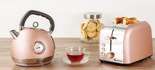 SQ Professional Epoque 1.8L Stainless Steel Electric Kettle and 2 Slice Toaster Set SQ Professional 26cm H X 24cm W X 20cm D SQ Professional Epoque 1.8L Stainless Steel Electric Kettle and 2 Slice Toaster Set SQ Professional 26cm H X 24cm W X 20cm D