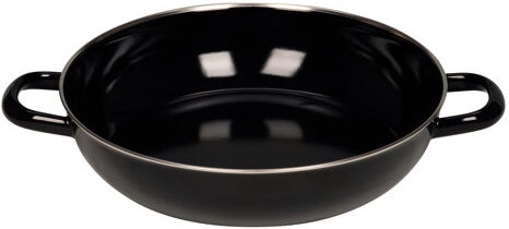 Riess Kelomat Enamel Casserole in Black Riess Kelomat Size: 28 cm diameter  - Size: 24cm -28cm W X 24cm -28cm D Riess Kelomat Enamel Casserole in Black Riess Kelomat Size: 28 cm diameter  - Size: 24cm -28cm W X 24cm -28cm D