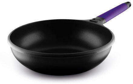 Symple Stuff Judy 28cm Aluminium Wok Symple Stuff Colour: Purple/Black  - Size: 32cm H X 15cm W X 15cm D Symple Stuff Judy 28cm Aluminium Wok Symple Stuff Colour: Purple/Black  - Size: 32cm H X 15cm W X 15cm D
