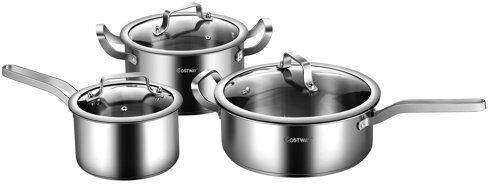 Symple Stuff Bretton 6 Piece Aluminum Cookware Set Symple Stuff Small Symple Stuff Bretton 6 Piece Aluminum Cookware Set Symple Stuff Small
