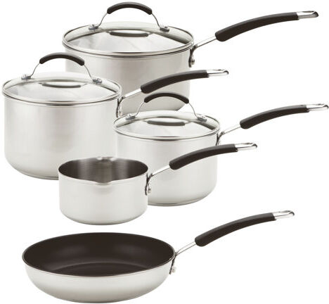 Meyer 5 Piece Stainless Steel Non Stick Pots and Pans Set Meyer 91 cm H x 61 cm W Meyer 5 Piece Stainless Steel Non Stick Pots and Pans Set Meyer 91 cm H x 61 cm W