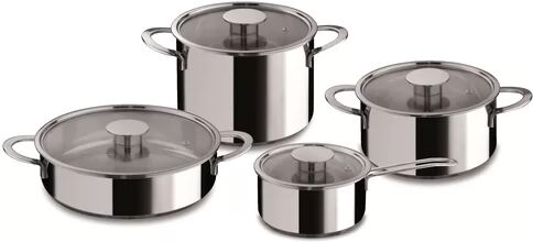 Mepra Gourmet Batteria 4-Piece Stainless Steel Cookware Set Mepra 12cm H X 11cm W X 29cm D Mepra Gourmet Batteria 4-Piece Stainless Steel Cookware Set Mepra 12cm H X 11cm W X 29cm D