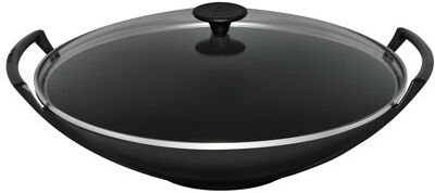 Le Creuset Cast Iron Wok & Glass Lid 36cm Volcanic Le Creuset 15cm H x 30cm W x 30cm D Le Creuset Cast Iron Wok & Glass Lid 36cm Volcanic Le Creuset 15cm H x 30cm W x 30cm D