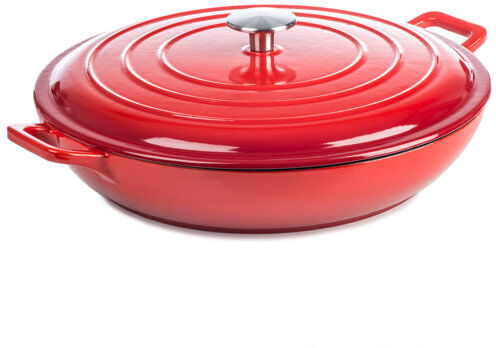 Symple Stuff Clothilde Dutch Induction Cast Iron Round Casserole Symple Stuff Colour: Red, Capacity: 3.4L  - Size: 52cm H X 165cm W X 45cm D Symple Stuff Clothilde Dutch Induction Cast Iron Round Casserole Symple Stuff Colour: Red, Capacity: 3.4L  - Size: 52cm H X 165cm W X 45cm D