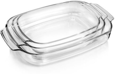 Symple Stuff Corrina 3 Piece Glass Baking Dish Set Symple Stuff  - Size: Symple Stuff Corrina 3 Piece Glass Baking Dish Set Symple Stuff  - Size: