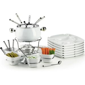 Symple Stuff 2 L Stainless Steel Fondue Set gray/white 35.0 H cm