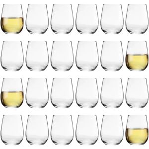 Argon Tableware - Corto Stemless Wine Glasses - Clear 10.0 H x 6.5 W cm