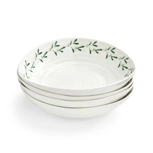 Sophie Conran For Portmeirion Mistletoe Pasta Bowl Set Of 4 white