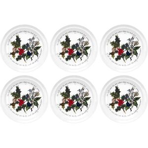 Portmeirion The Holly and the Ivy Plate Set, 20cm green/red/white