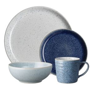 Denby Studio Blue 16 Piece Dinnerware Set, Service for 4 blue