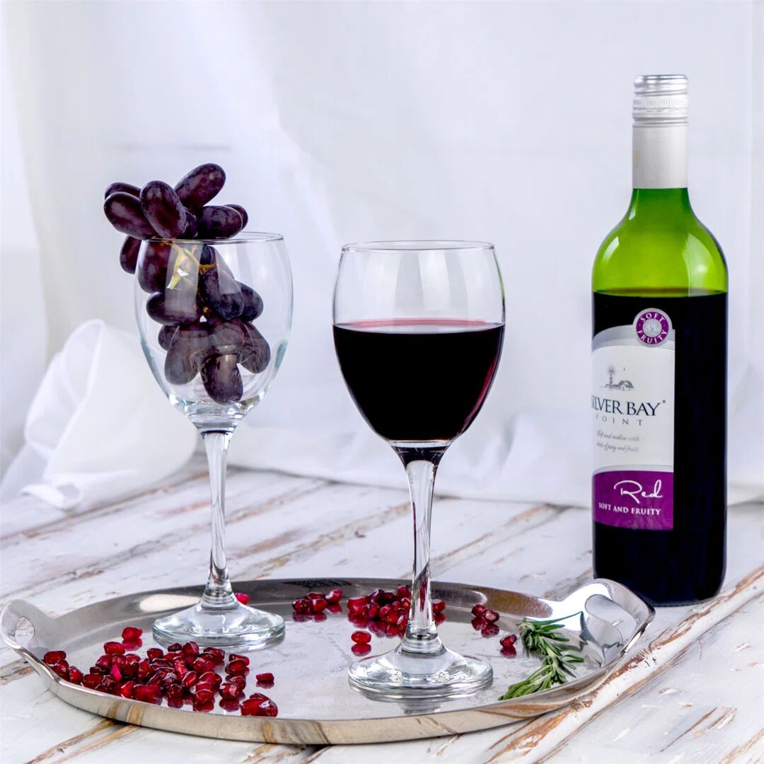 Argon Tableware - Classic Wine Glasses Set - 340/245ml - Clear red/white 20.5 H x 7.1 W cm