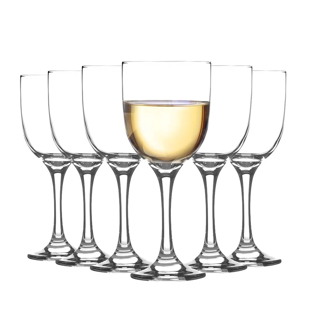 Argon Tableware - Campana White Wine Glasses - 290ml - Clear white 18.0 H x 7.5 W cm