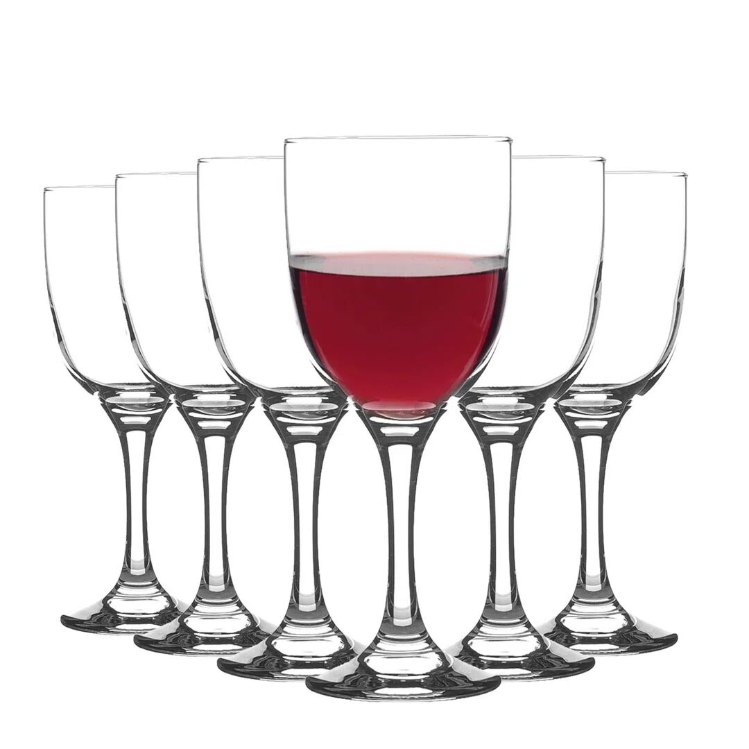 Argon Tableware - Campana Red Wine Glasses - 365ml - Clear red 19.5 H x 8.5 W cm