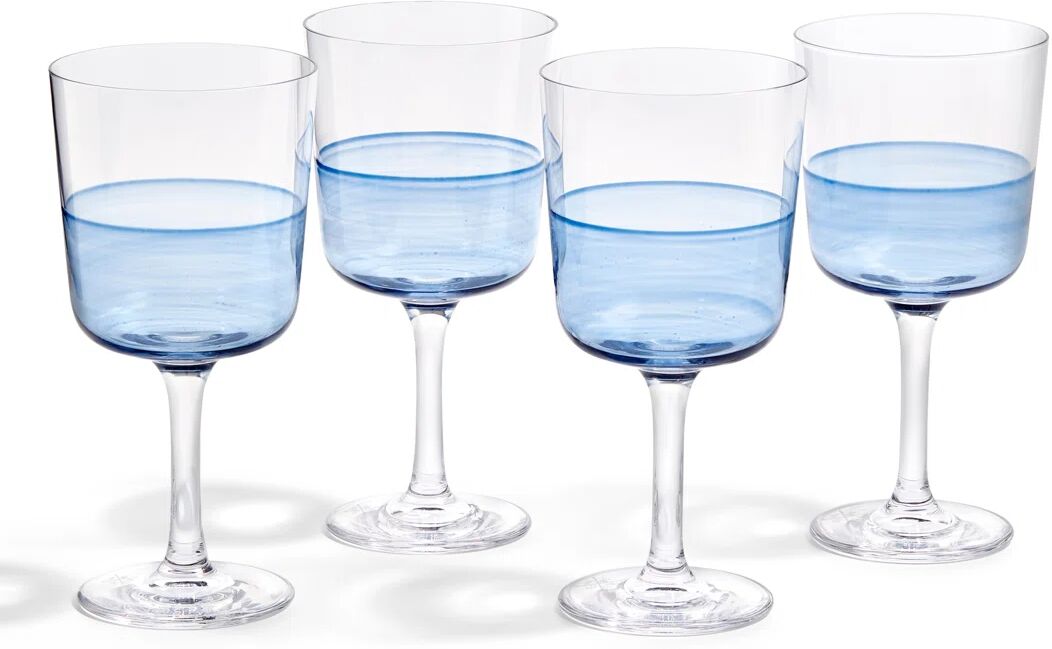 Royal Doulton, 1815 - Wine Glass Set 390 ml blue 17.6 H x 8.6 W cm