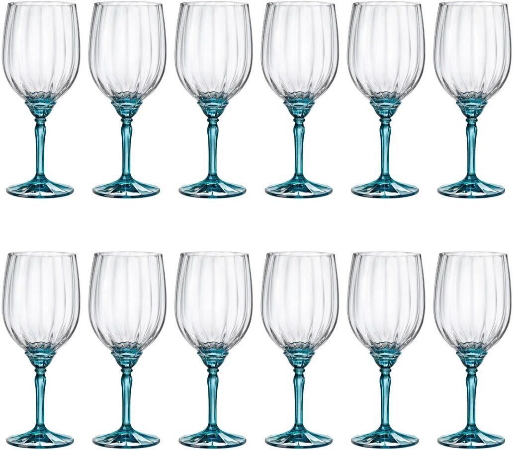 Bormioli Rocco Florian White Wine Glasses blue/white 22.0 H x 8.0 W cm