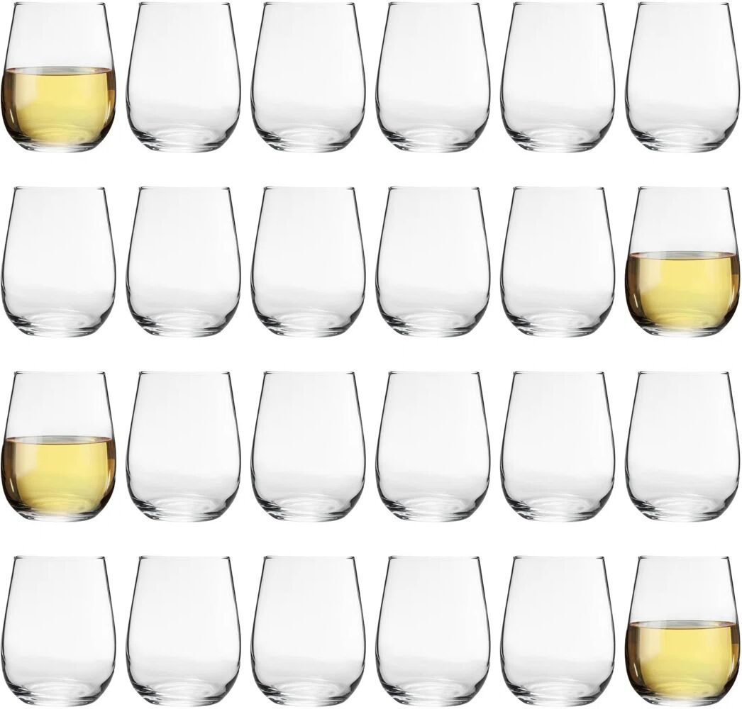 Argon Tableware - Corto Stemless Wine Glasses - Clear 10.0 H x 6.5 W cm