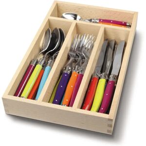 Belfry Kitchen 24 Piece Cutlery Set In Wooden Presentation Box, 100% Made In France gray