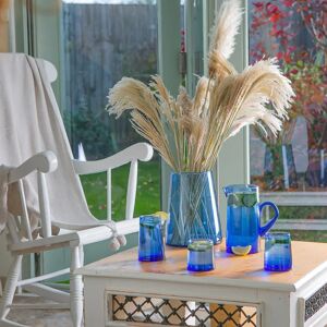 Nicola Spring - Recycled Glassware Set - 20pc blue