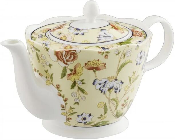 Belleek Home Cottage Garden Bone China Teapot brown/white 13.5 H x 12.5 W x 12.5 D cm