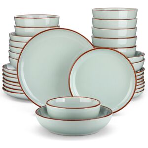 Vancasso 32 Piece Stoneware Dinnerware Set Jade Stone Green 32