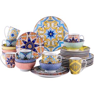 Vancasso 32 Piece Dinnerware Set, Service for 8 Multicolor 32