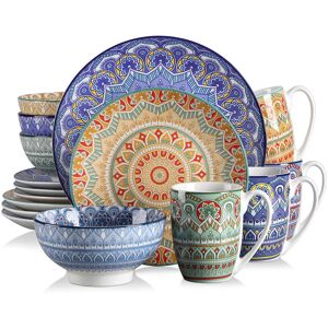 Vancasso 16 Piece Dinnerware Set, Service for 4 Assorted 16