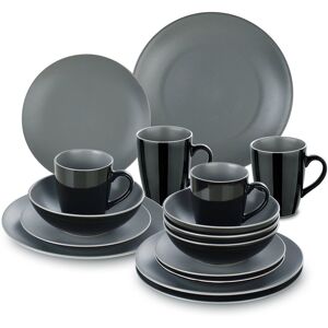 Vancasso 16 Piece Dinnerware Set, Service for 4 Light Grey 16
