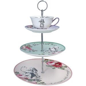 Mikasa and the V&A Alice In Wonderland Bone China 3-Tier Cake Stand White 34cm H X 27cm W X 27cm L