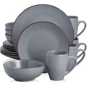 Vancasso MODERTCGW 16 Piece Dinnerware Set, Service for 4 Grey 16